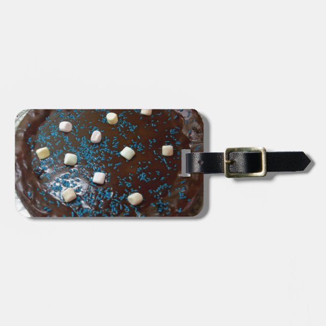Chocolate cake luggage tag (Front Horizontal)