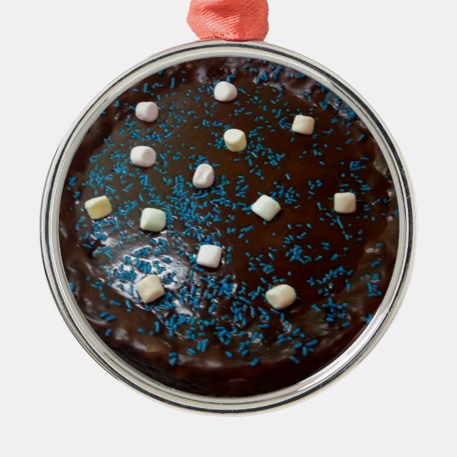 Chocolate cake metal tree decoration (Front)