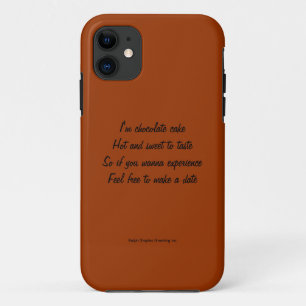 chocolate cake poem iPhone 11 case