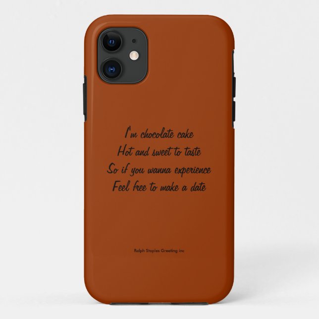 chocolate cake poem Case-Mate iPhone case (Back)