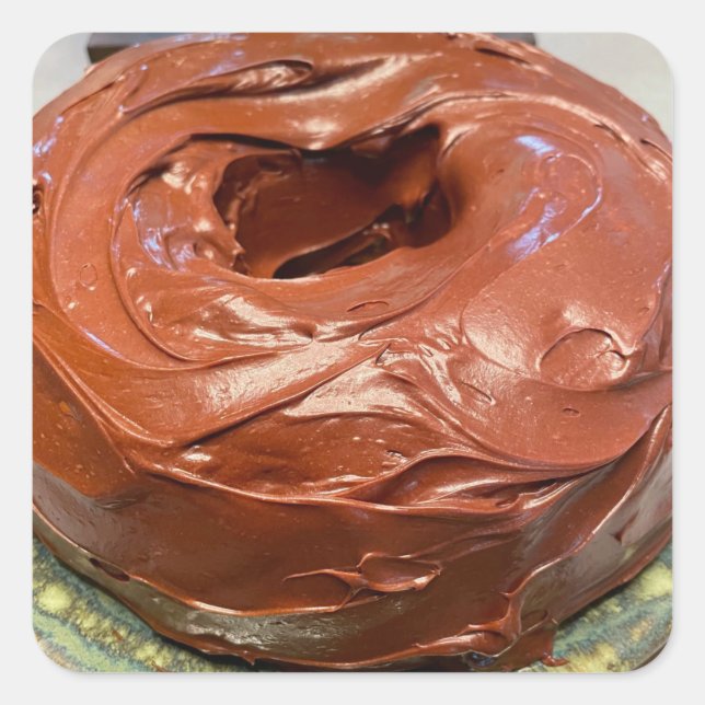 Chocolate Cake! Square Sticker (Front)