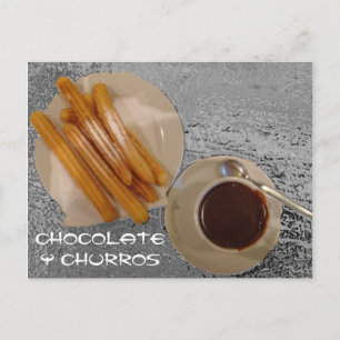 Chocolate Caliente con Churros Postcard