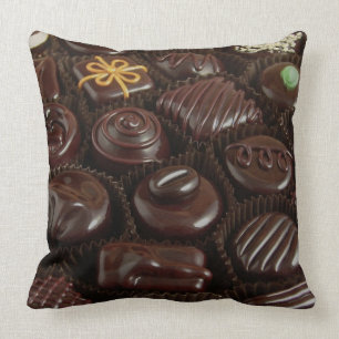 Chocolate Candies on Throw Pillow