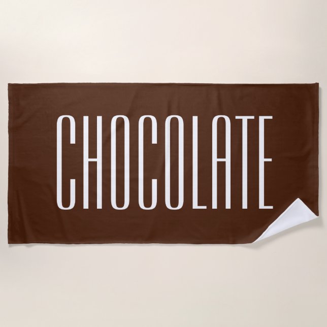 Chocolate Candy Bar Beach Towel Gift (Front)