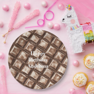 Chocolate Candy Bar Birthday Paper Plate