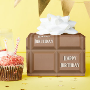 Chocolate Candy Bar for Birthday Wrapping Paper