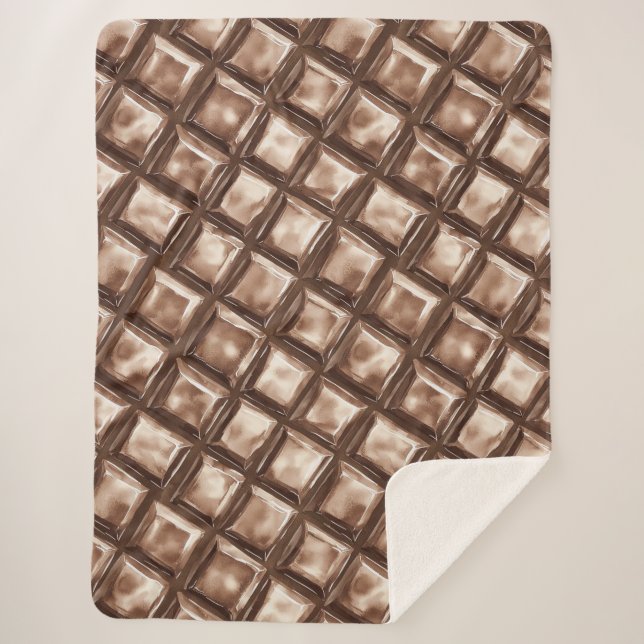 Chocolate Candy Bar   Sherpa Blanket (Front)