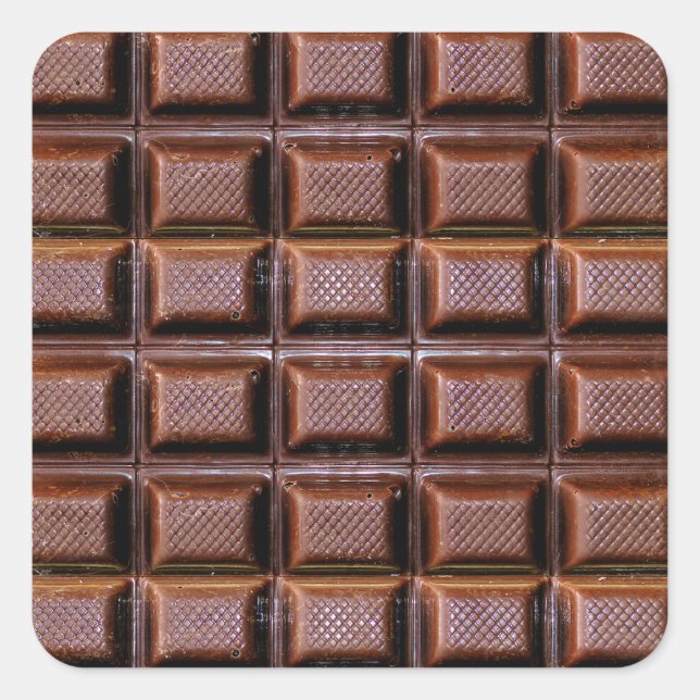 Chocolate Candy Bar Squares Square Sticker (Front)