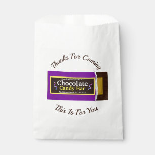 Chocolate Candy Bar Thank You Party Favour Bag