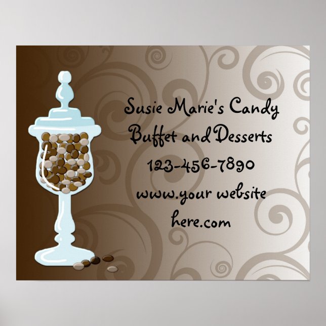 Chocolate Candy Buffet Bar, Urn of Sweets Poster (Front)