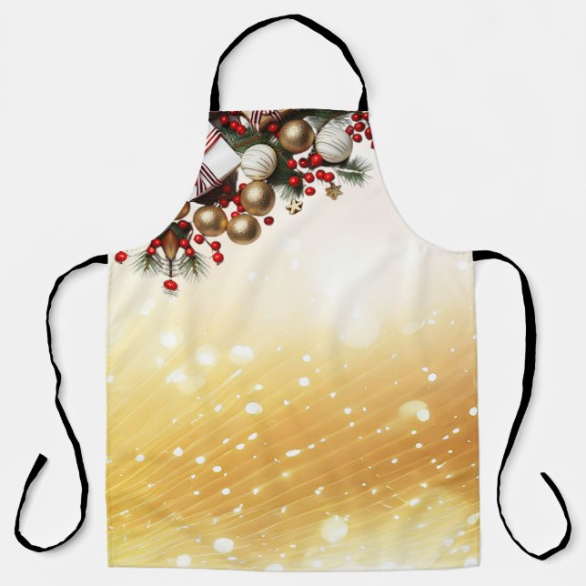 Chocolate Candy Christmas Holiday Apron (Front)