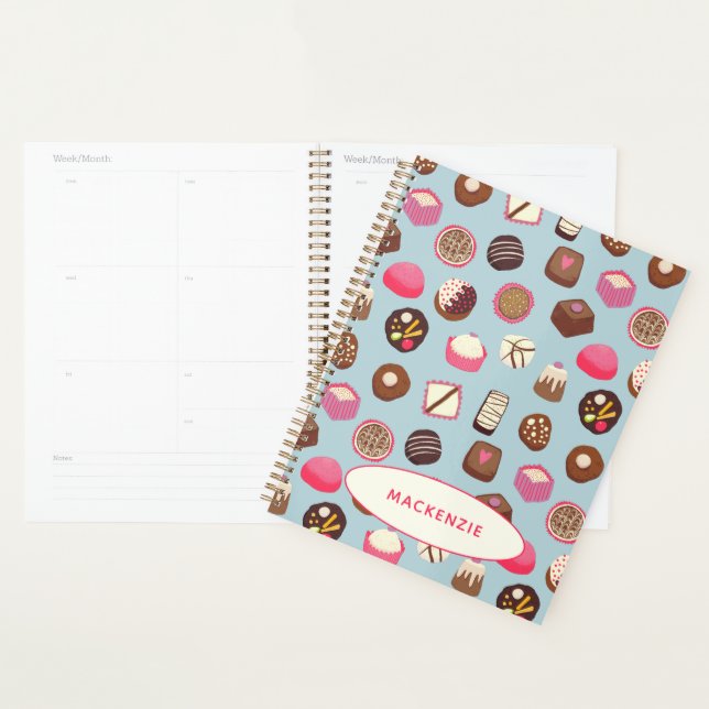 Chocolate Candy Confectionery Custom Name Planner (Display)