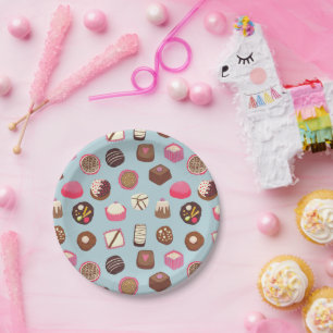 Chocolate Candy Confectionery Paper Plate