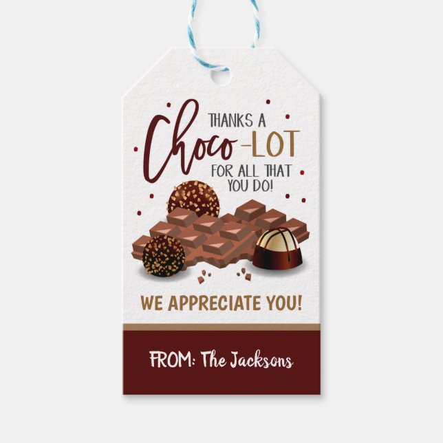 Chocolate Candy Gift Tag (Front)