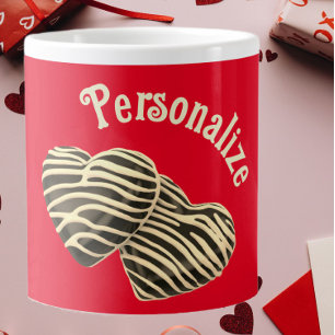 Chocolate candy heart red cute love large coffee mug