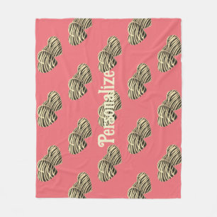 Chocolate candy heart romantic pink cute love fleece blanket