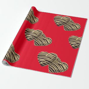 Chocolate candy hearts romantic red love cute wrapping paper