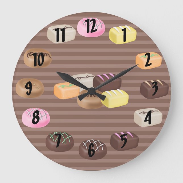 Chocolate Candy Large Clock (Front)