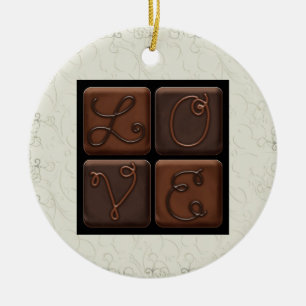Chocolate Candy Love - SRF Ceramic Ornament