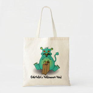 Chocolate candy monster candy sack tote bag