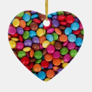 Chocolate candy rainbow colour ceramic tree decoration