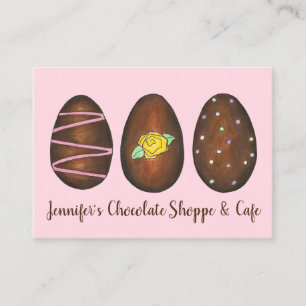 Chocolate Candy Shop Easter Eggs Chocolatier Sweet Business Card