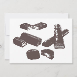 Chocolate Candy sweets Pastry Treats Food Art Holiday Card