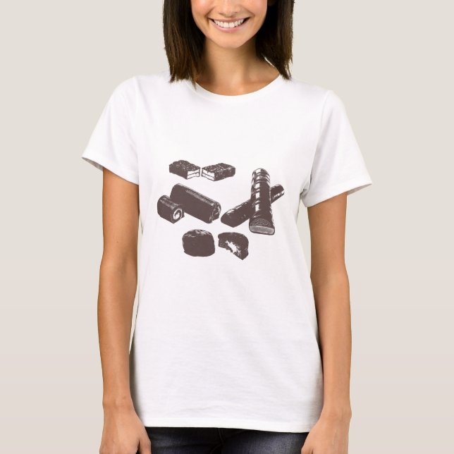Chocolate Candy sweets Pastry Treats Food Art  T-Shirt (Front)