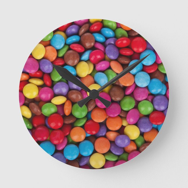 Chocolate Candy Sweets Round Clock (Front)