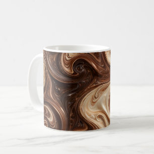 Chocolate Cappuccino Swirl Rich Textural Coffee Mug