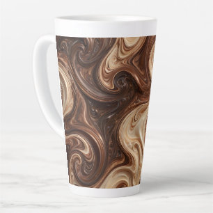 Chocolate Cappuccino Swirl Rich Textural Latte Mug