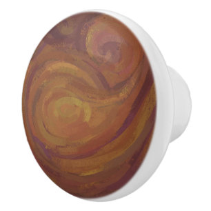 Chocolate Carmel Swirl Ceramic Knob