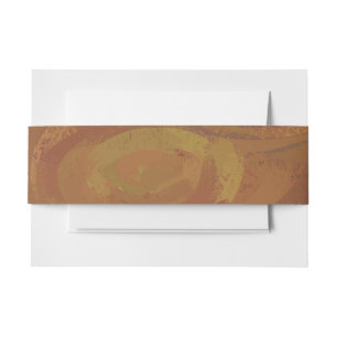 Chocolate Carmel Swirl Invitation Belly Band