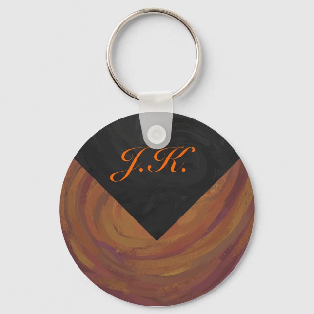 Chocolate Carmel Swirl Key Ring (Front)