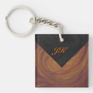 Chocolate Carmel Swirl Key Ring