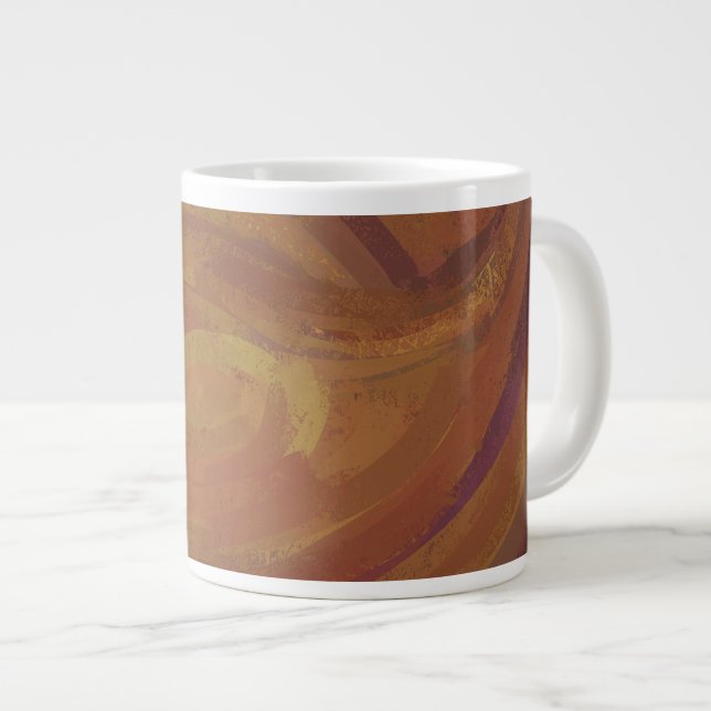 Chocolate Carmel Swirl Large Coffee Mug (Front Right)