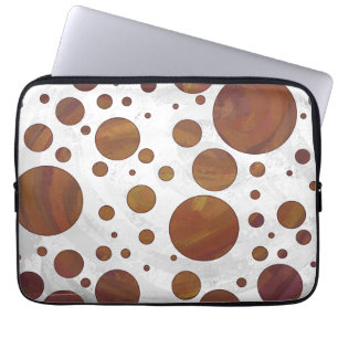 Chocolate Carmel Swirl Polka Dot Laptop Sleeve