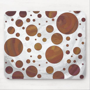 Chocolate Carmel Swirl Polka Dot Mouse Pad