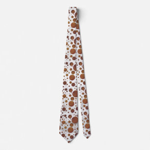 Chocolate Carmel Swirl Polka Dot Tie