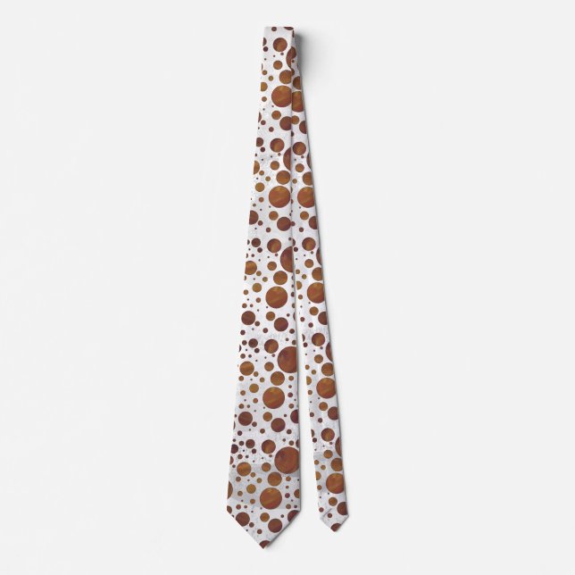 Chocolate Carmel Swirl Polka Dot Tie (Front)