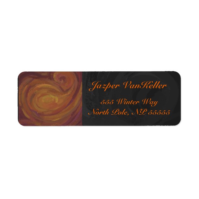 Chocolate Carmel Swirl Return Address Label (Front)