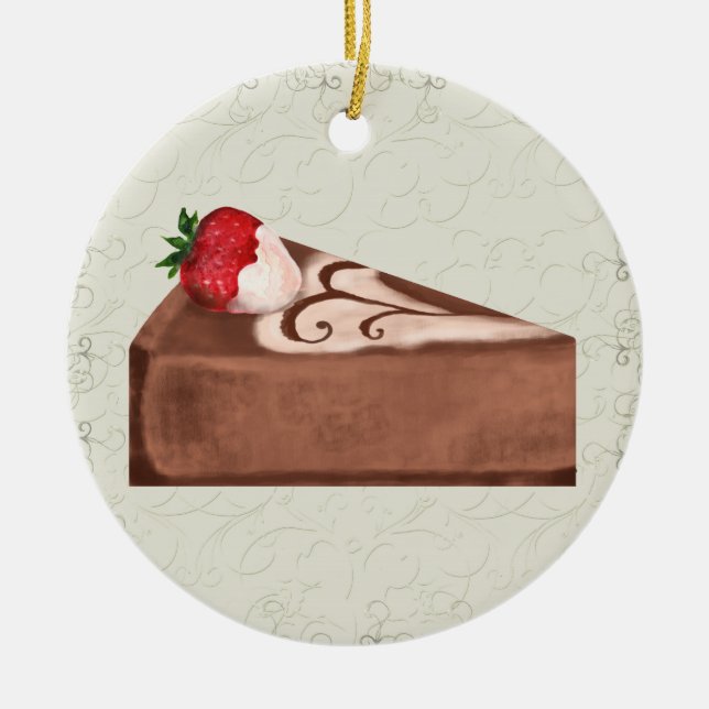 Chocolate Cheesecake - SRF Ceramic Ornament (Front)