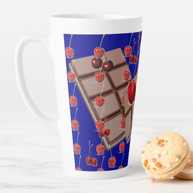Chocolate Cherries Latte Mug (In Situ)