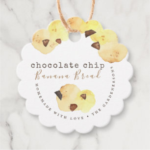 Chocolate Chip Banana Bread Favour Tags