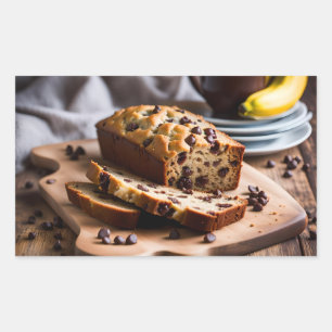 Chocolate Chip Banana Bread Rectangular Sticker