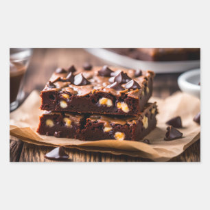 Chocolate Chip Brownies Rectangular Sticker