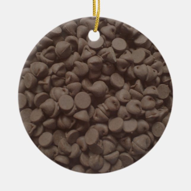 Chocolate chip ceramic tree decoration (Front)