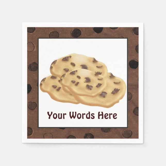 Chocolate Chip Cookie add words paper napkins (Front)