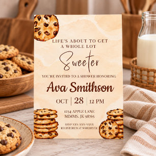 Chocolate Chip Cookie Baby Shower Invitation