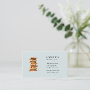 Chocolate chip cookie Bakery Blue Business Card